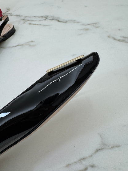 RV Slingback 漆皮黑色