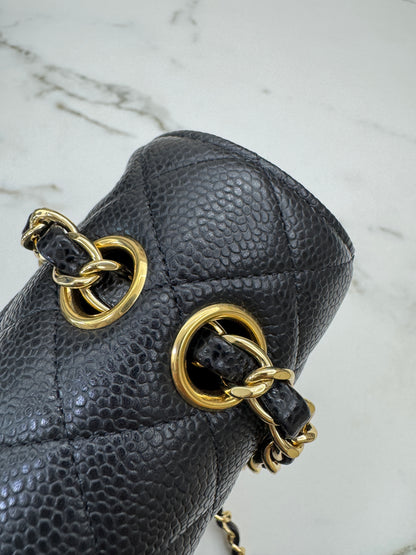 CHANEL CF25 Medium 黑金牛 Black Calfskin GHW