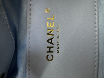 CHANEL Mini 25Bag 26A Baby Blue 亮金扣