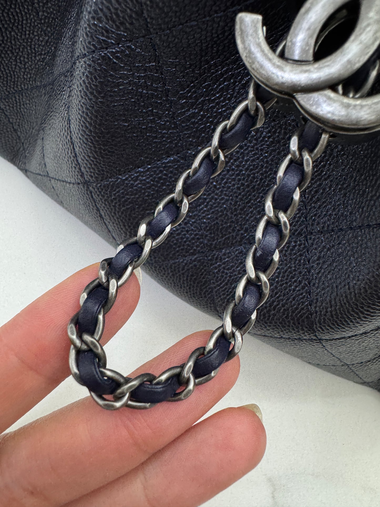 CHANEL Mini 25Bag 珠光深藍