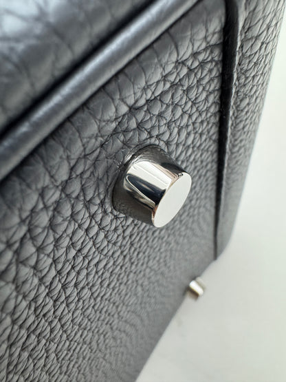 HERMES Lindy 30 石墨灰銀扣 TC 88 Graphite PHW