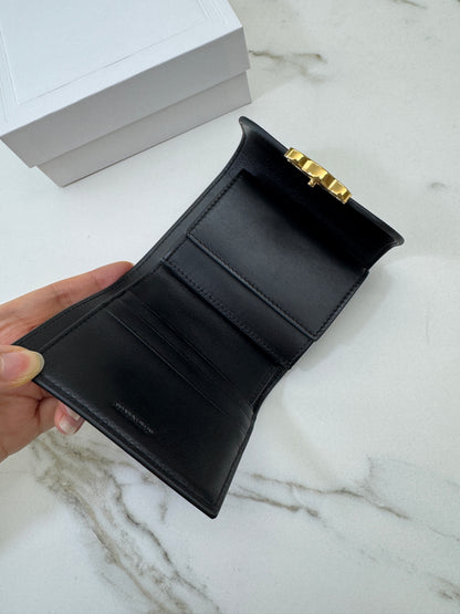 CELINE Wallet 凱旋門金扣Box皮