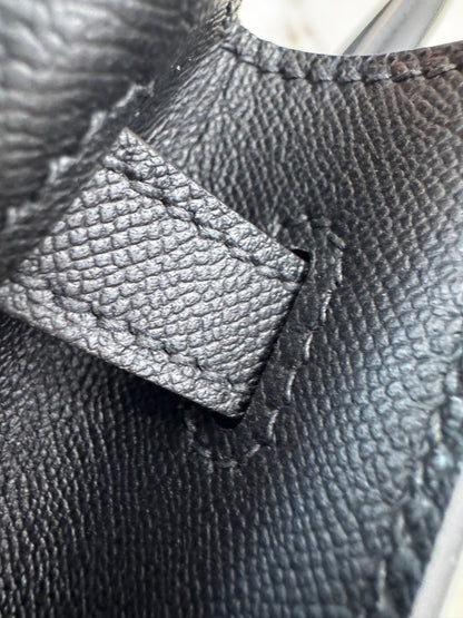 HERMES Birkin 25 黑色 Madame 拉絲金扣 89 Noir Sellier