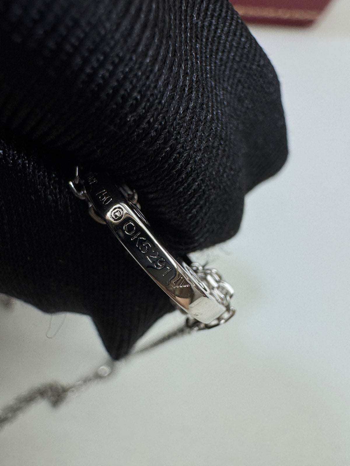 CARTIER Love 雙層小圓餅項鏈 白金色
