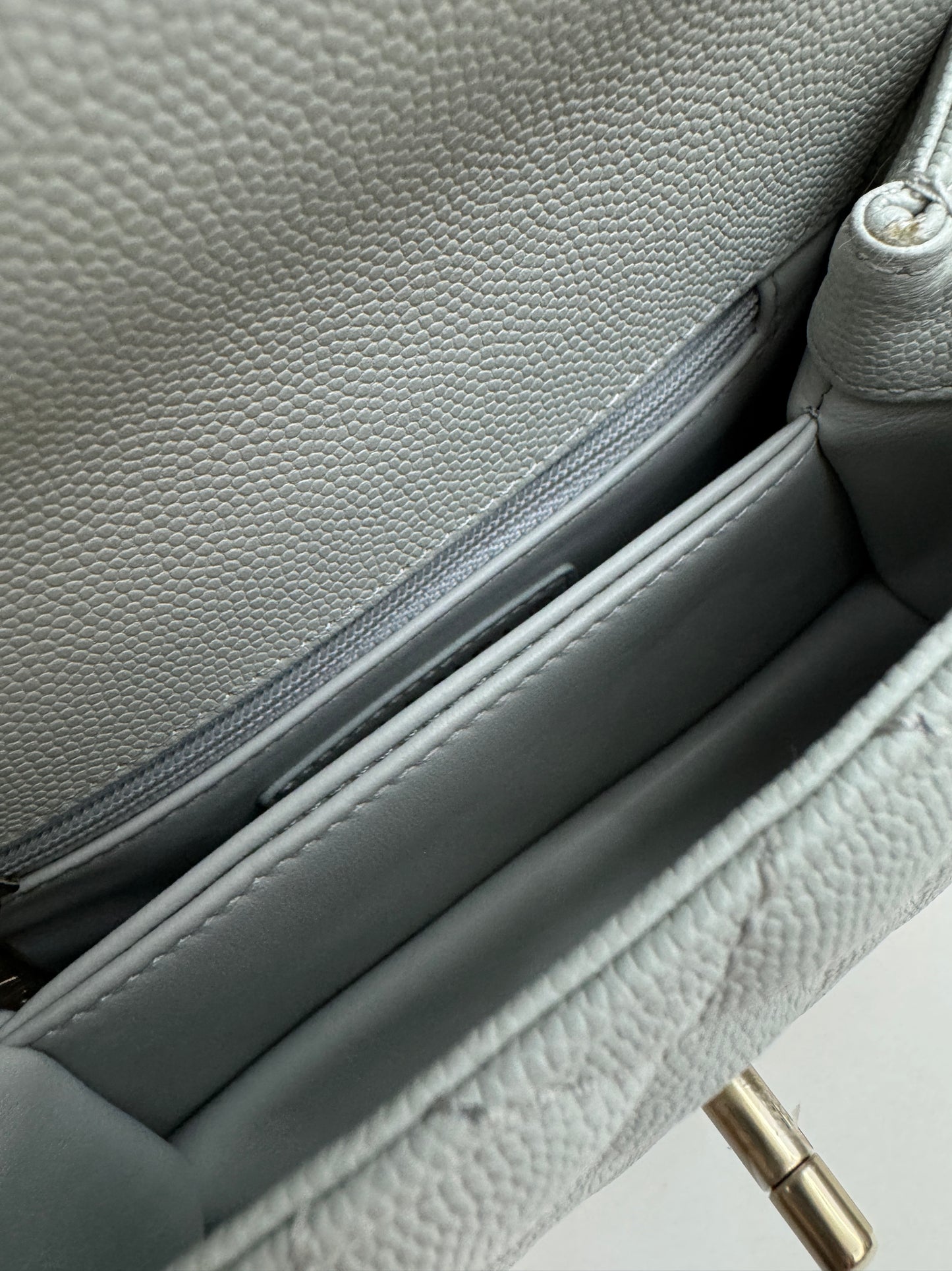 CHANEL Mini Cocohandle 霧霾藍/冰川藍 Cloud Blue