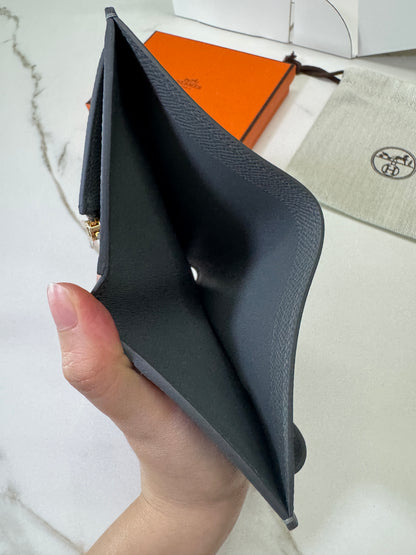 HERMES Bearn Wallet 短錢包 杏仁綠金扣