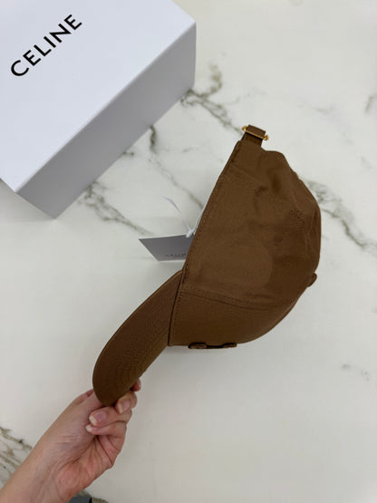 CELINE 棕色凱旋門鴨舌帽