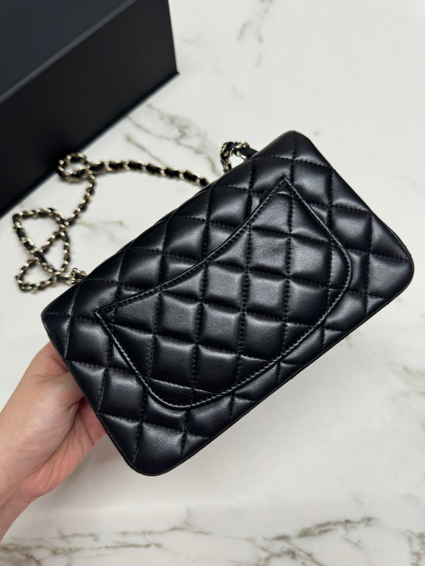 CHANEL CF20 羊皮 黑色淡金扣