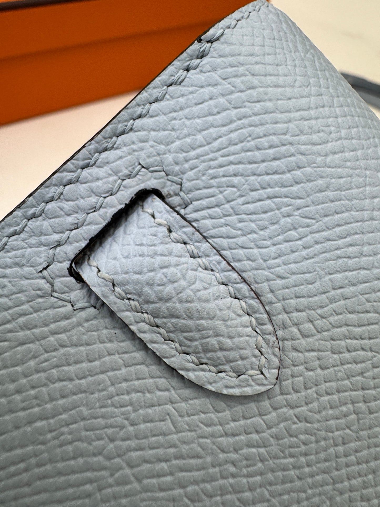 HERMES Kelly to-go 聖杯藍 08 Blue Pale Epsom PHW