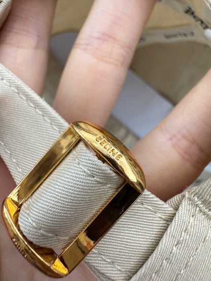 CELINE 凱旋門棒球帽 香草淺杏色