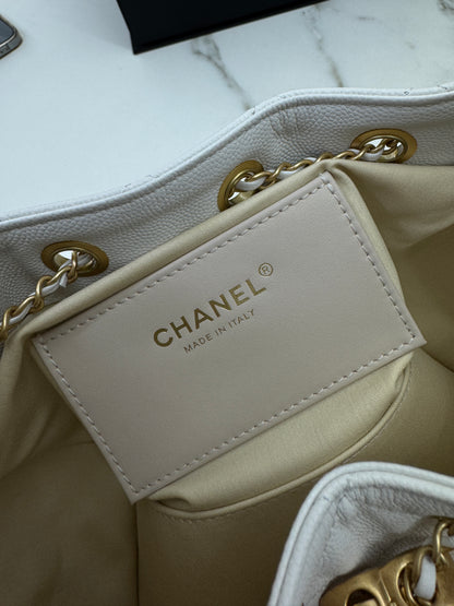 CHANEL Mini 25 Bag 白色荔枝皮