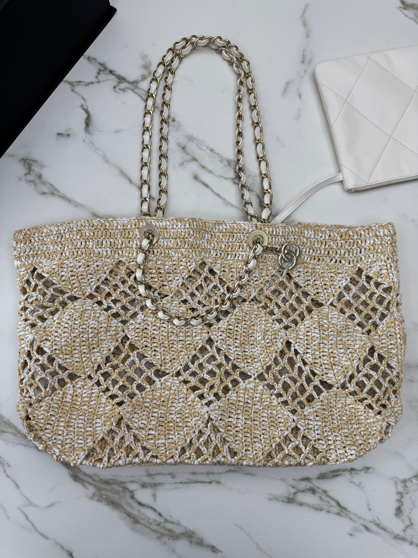 CHANEL 24M Coco Beach 草編沙灘包 Large