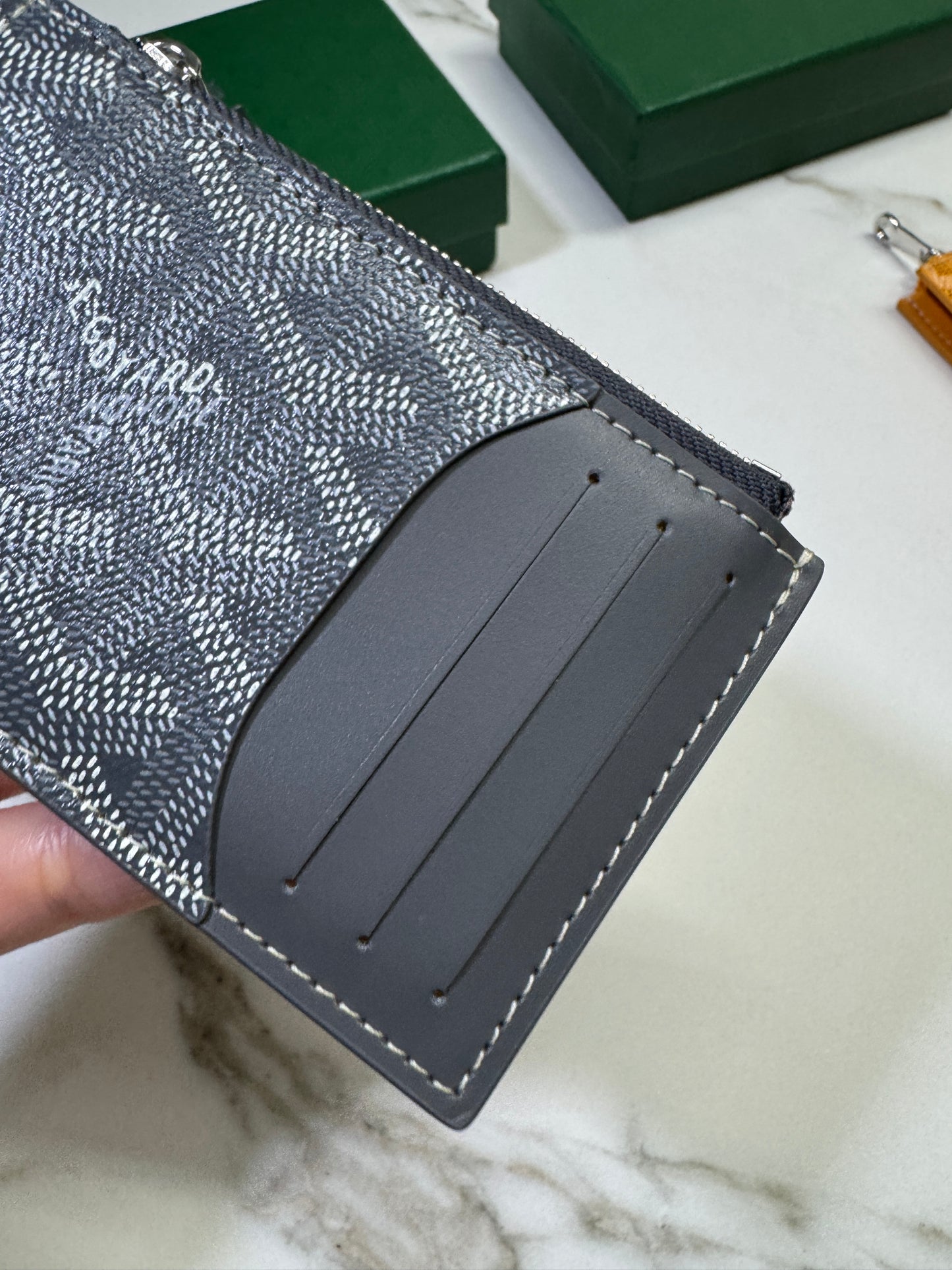 GOYARD Bourbon Zipped Cardholder 灰色