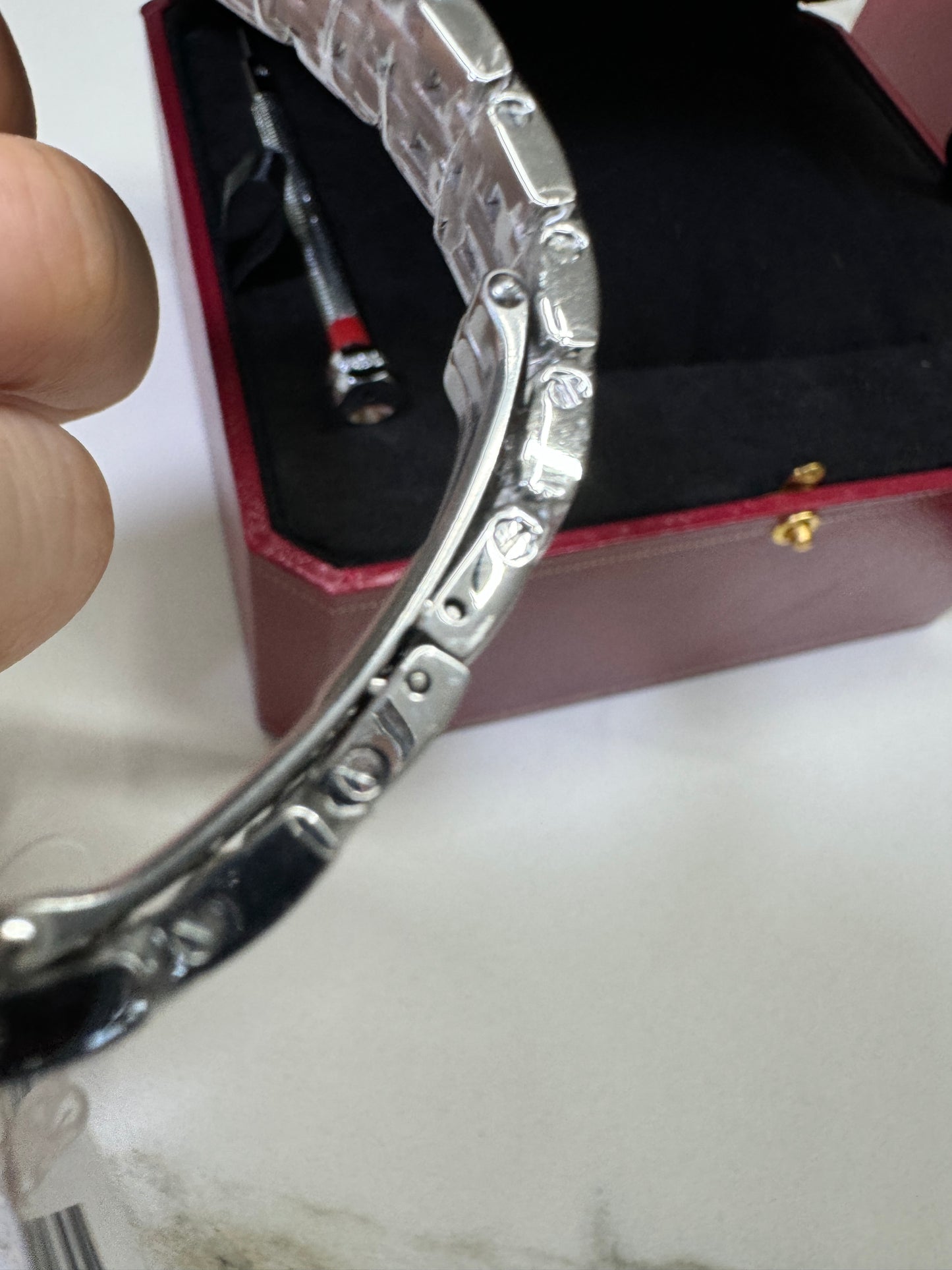 CARTIER 獵豹中號 天然真鑽 銀色