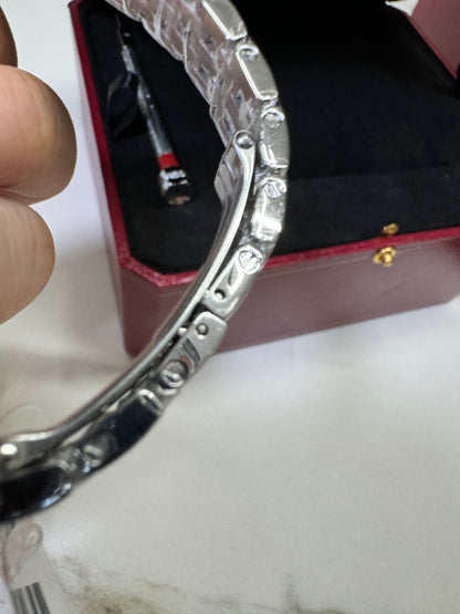 CARTIER 獵豹中號 天然真鑽 銀色