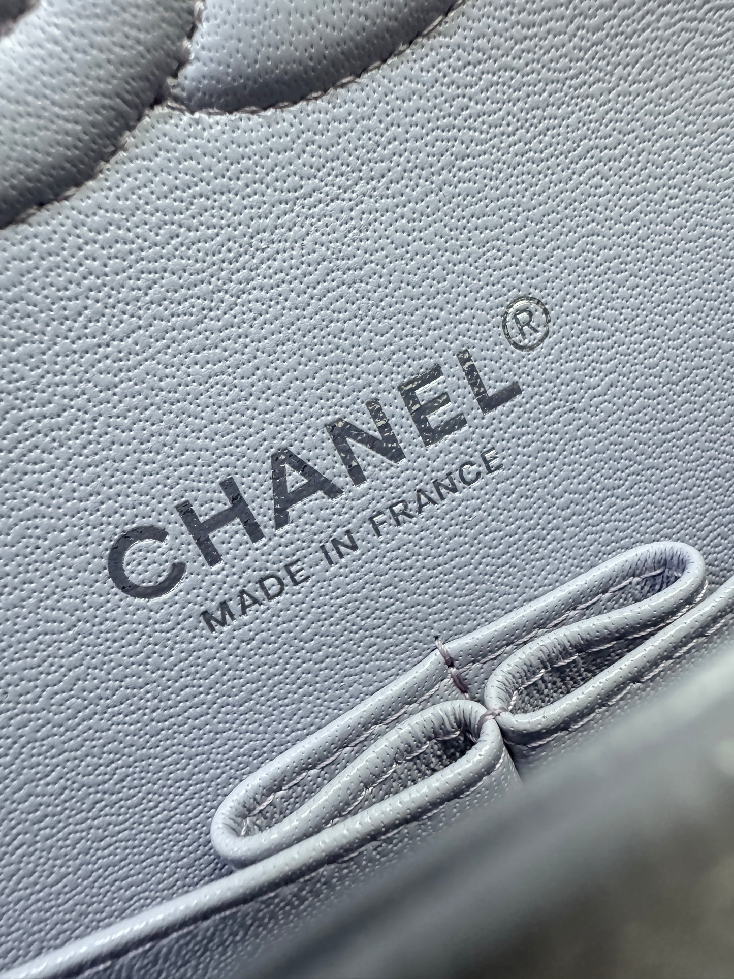 CHANEL CF25 Medium 21K香芋紫銀扣 牛皮 caviar