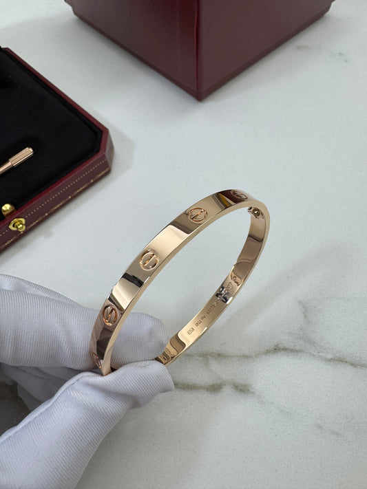 CARTIER Love Bracelets Classic Size Rose Gold