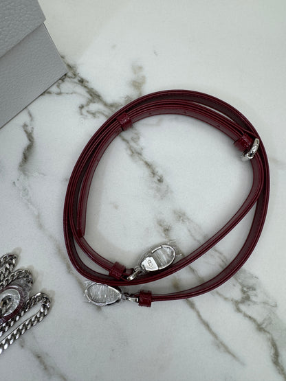 DIOR Mini Lady Dior 漆皮Cherry Red Shinny Calfskin