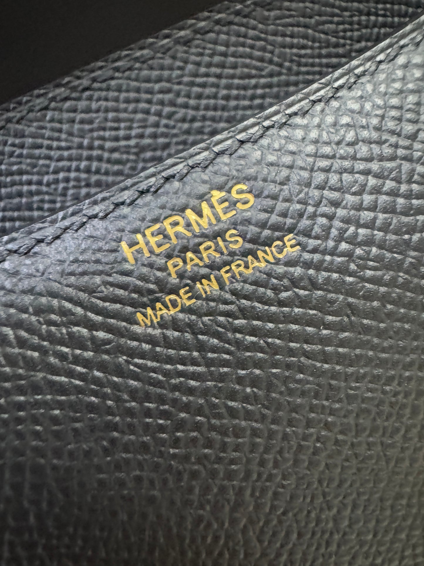 HERMES Mini Constance 黑色 玫瑰金扣 Epsom
