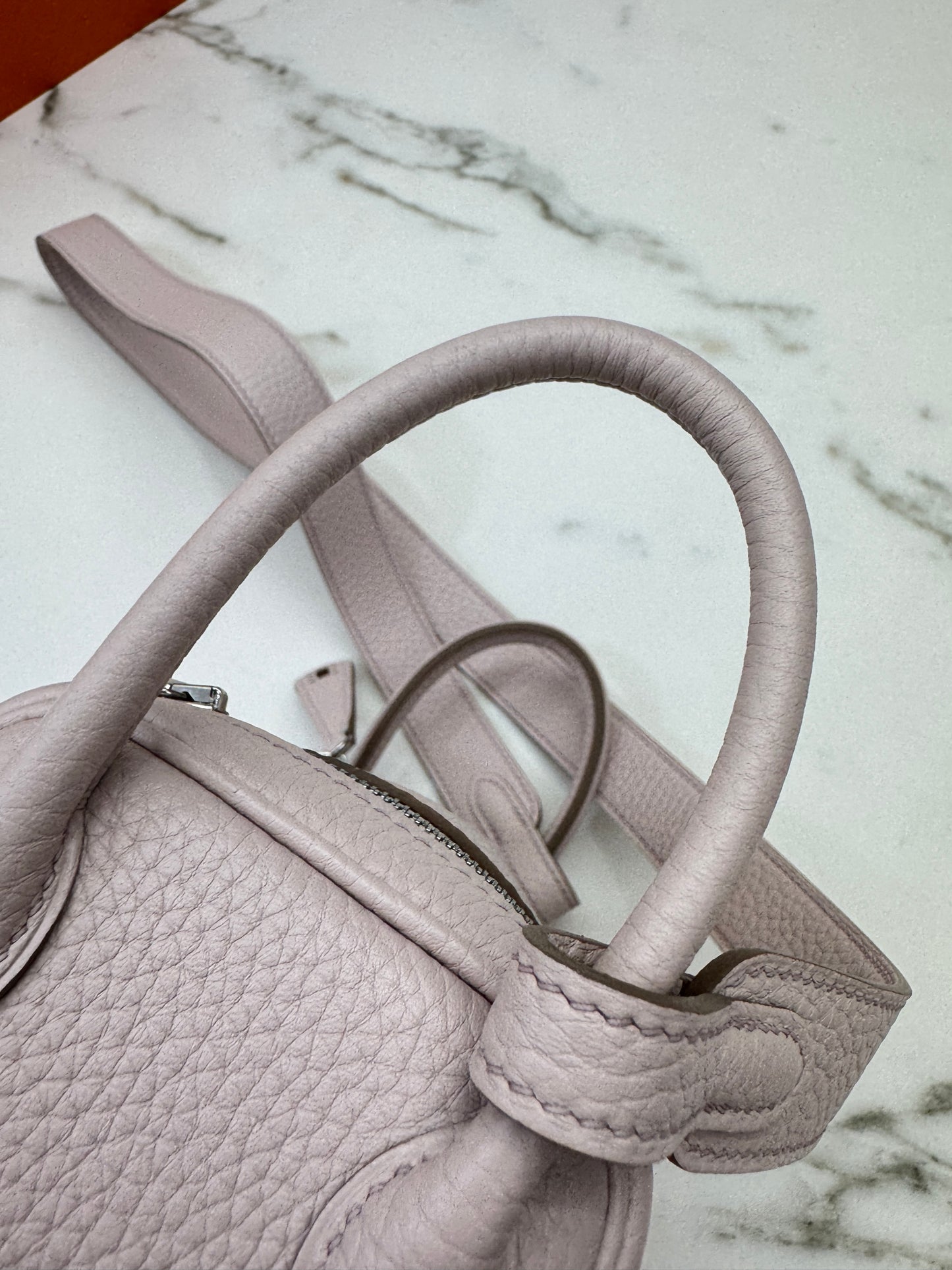 HERMES Mini Lindy 夢幻紫銀扣