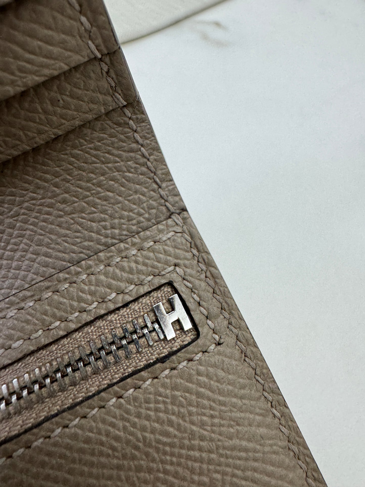 HERMES Bearn Wallet 瀝青灰銀扣 Epsom M8 Gris Asphalt PHW