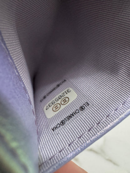 CHANEL 19卡包 22P人魚姬幻彩紫