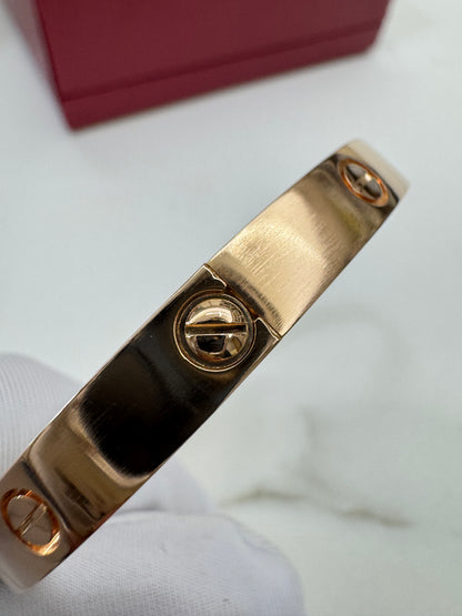 CARTIER Love Bracelet Classic Brushed Rose Gold 磨砂玫瑰金