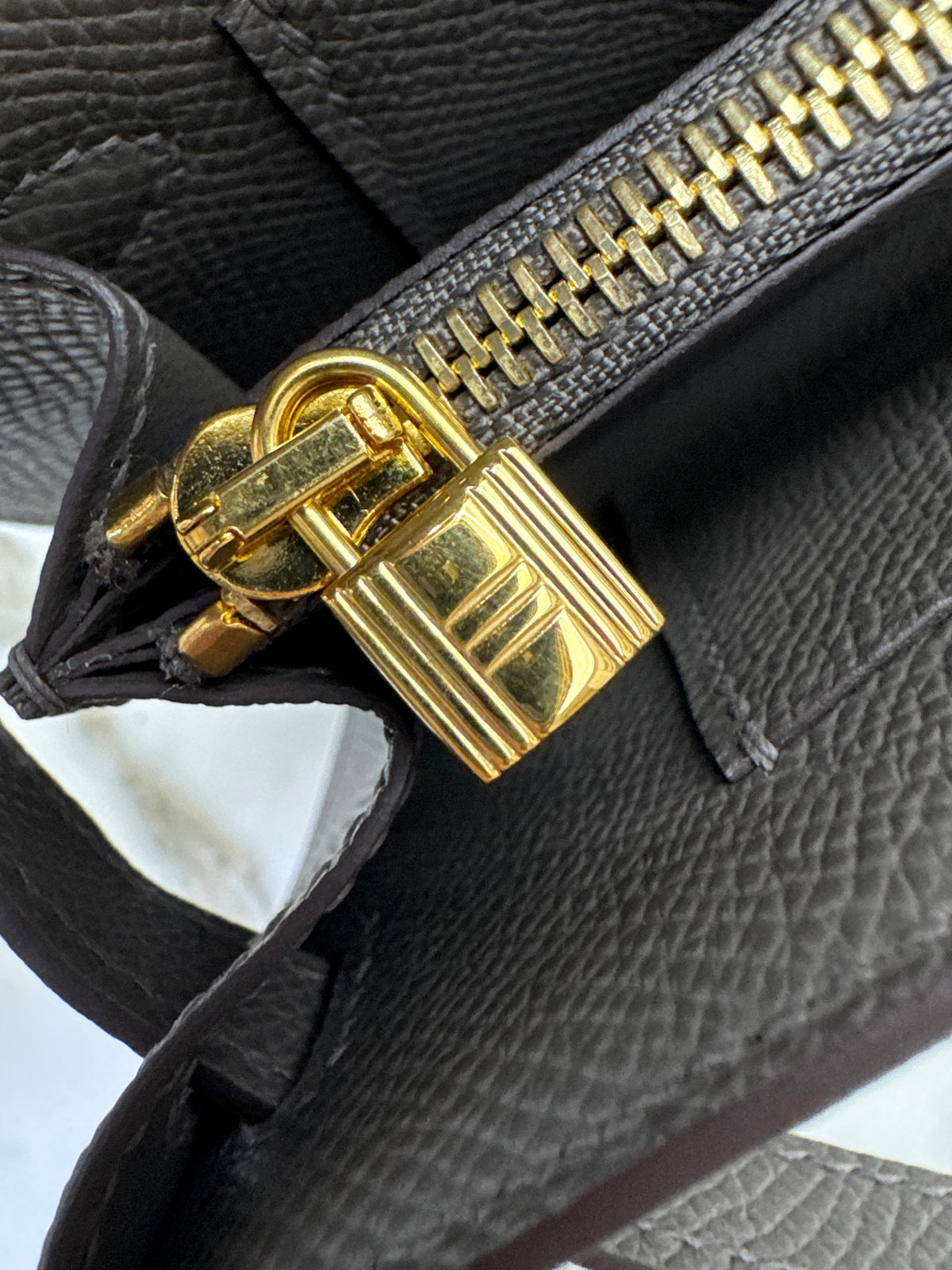 HERMES Kelly to-go 錫器灰金扣 Epsom