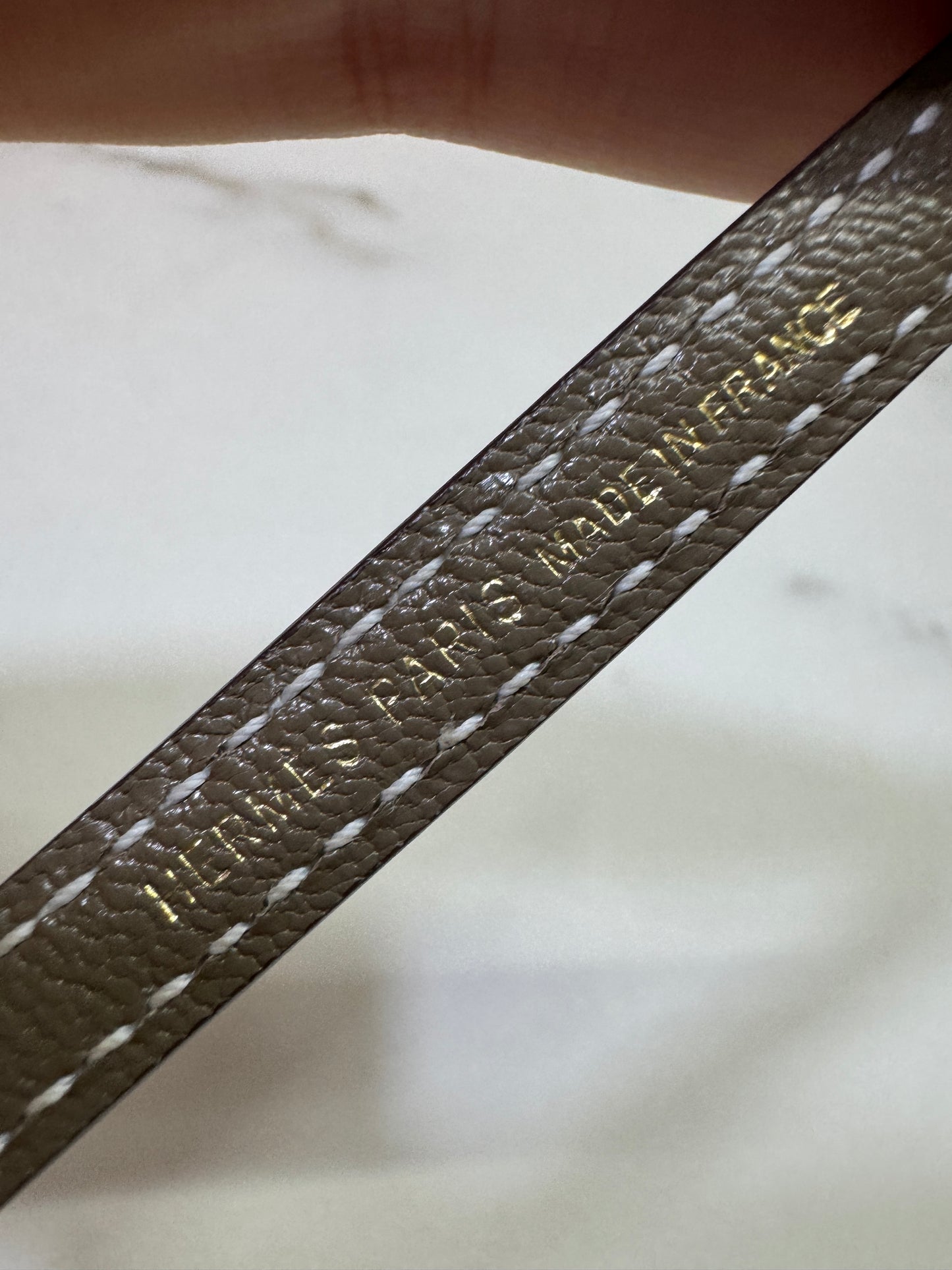 HERMES Mini Bolide 大象灰山羊皮 金扣