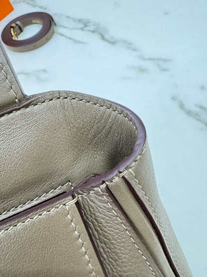 HERMES Mini 2424 大象灰金扣 Evercolor Etoupe GHW