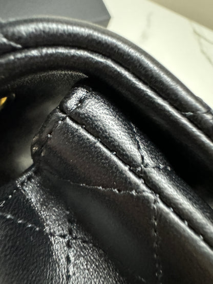 CHANEL CF20 羊皮 黑色淡金扣