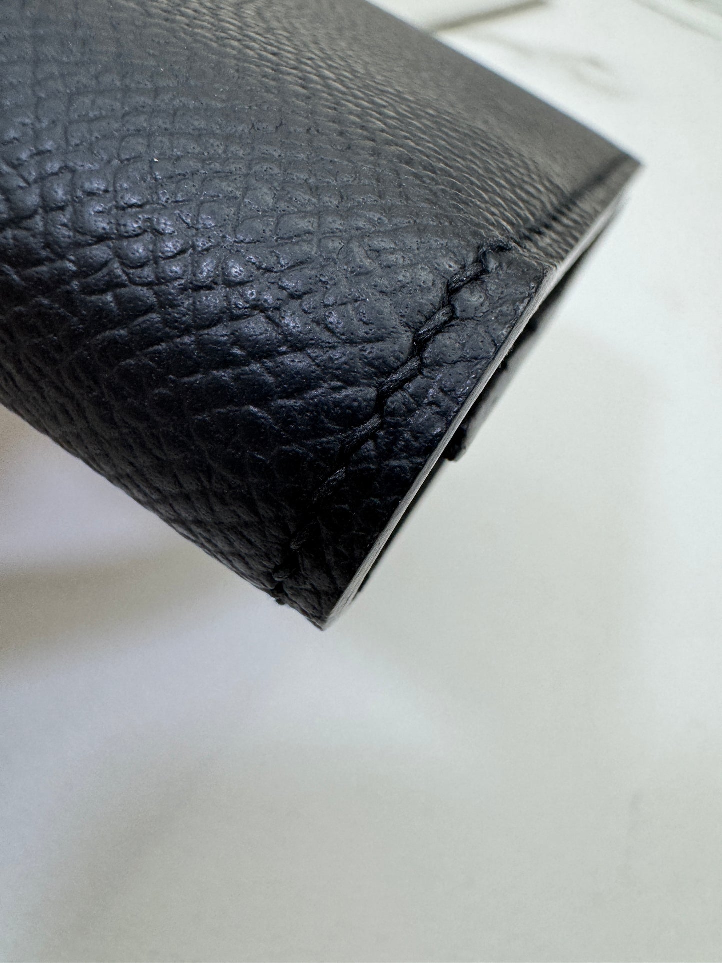HERMES Bearn Wallet Black Epsom GHW