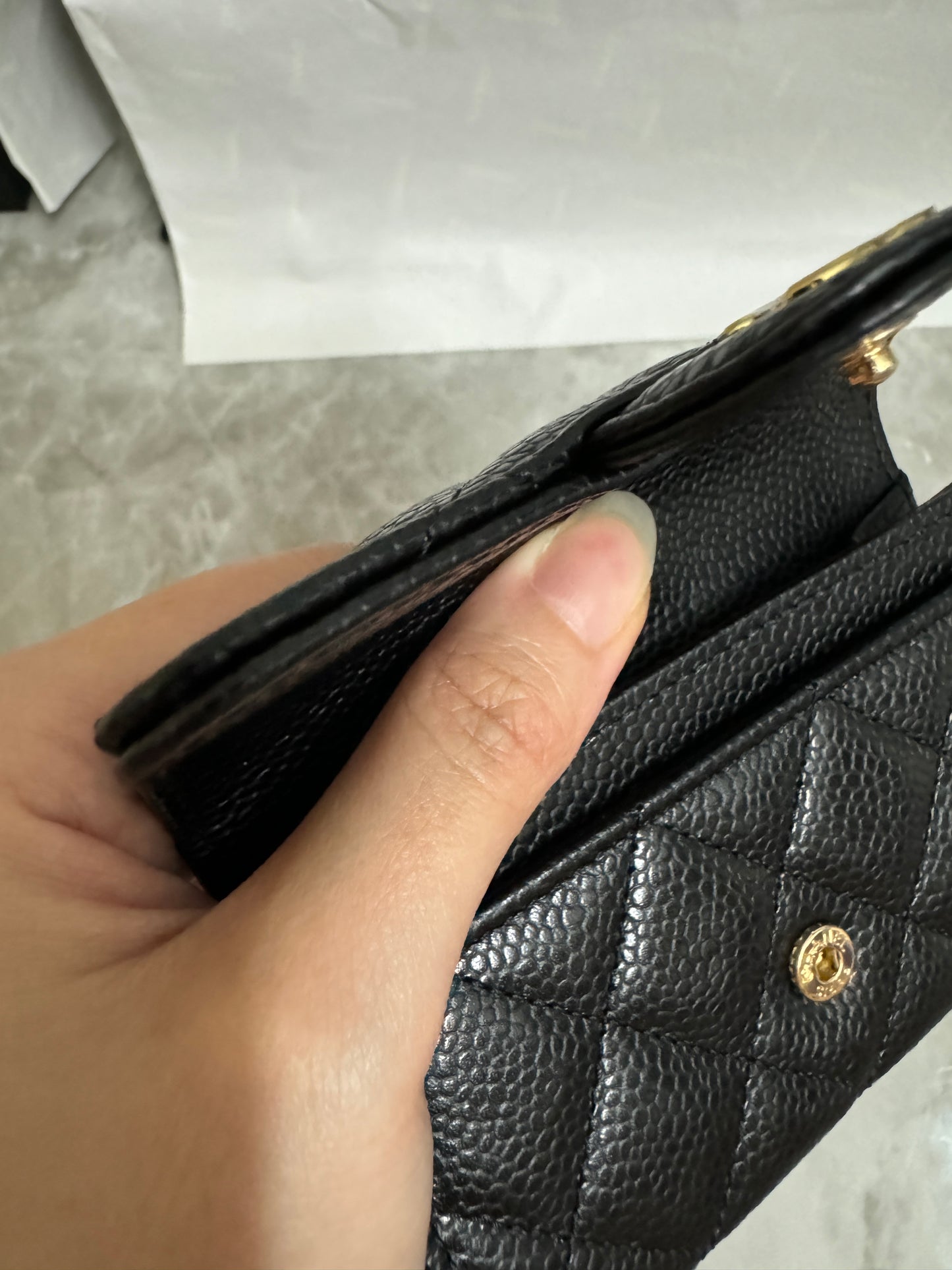 CHANEL 經典CF卡包 黑色牛皮