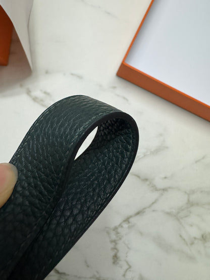 HERMES Mini Lindy II 深綠色 金扣 67 Vert Fonce TC GHW