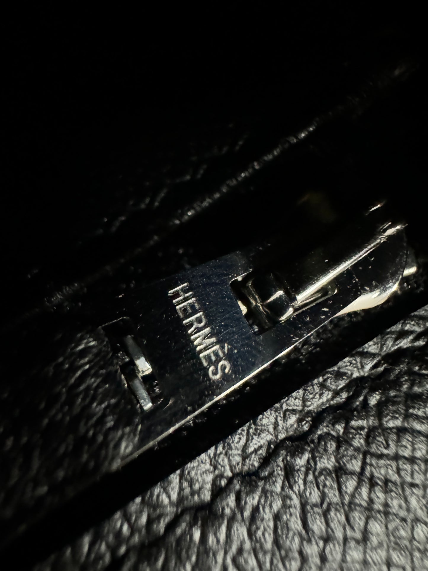 HERMES Kelly 25 黑銀 Epsom Noir