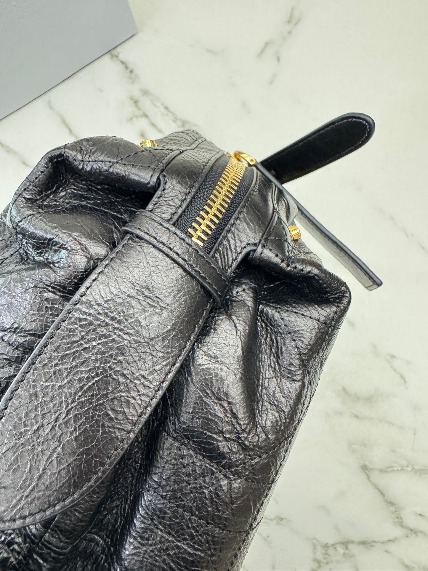 DIOR D-Journey Small 黑色油臘皮