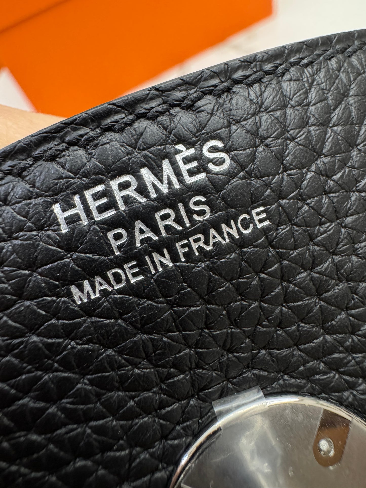 HERMES Lindy30 黑銀 TC Noir PHW