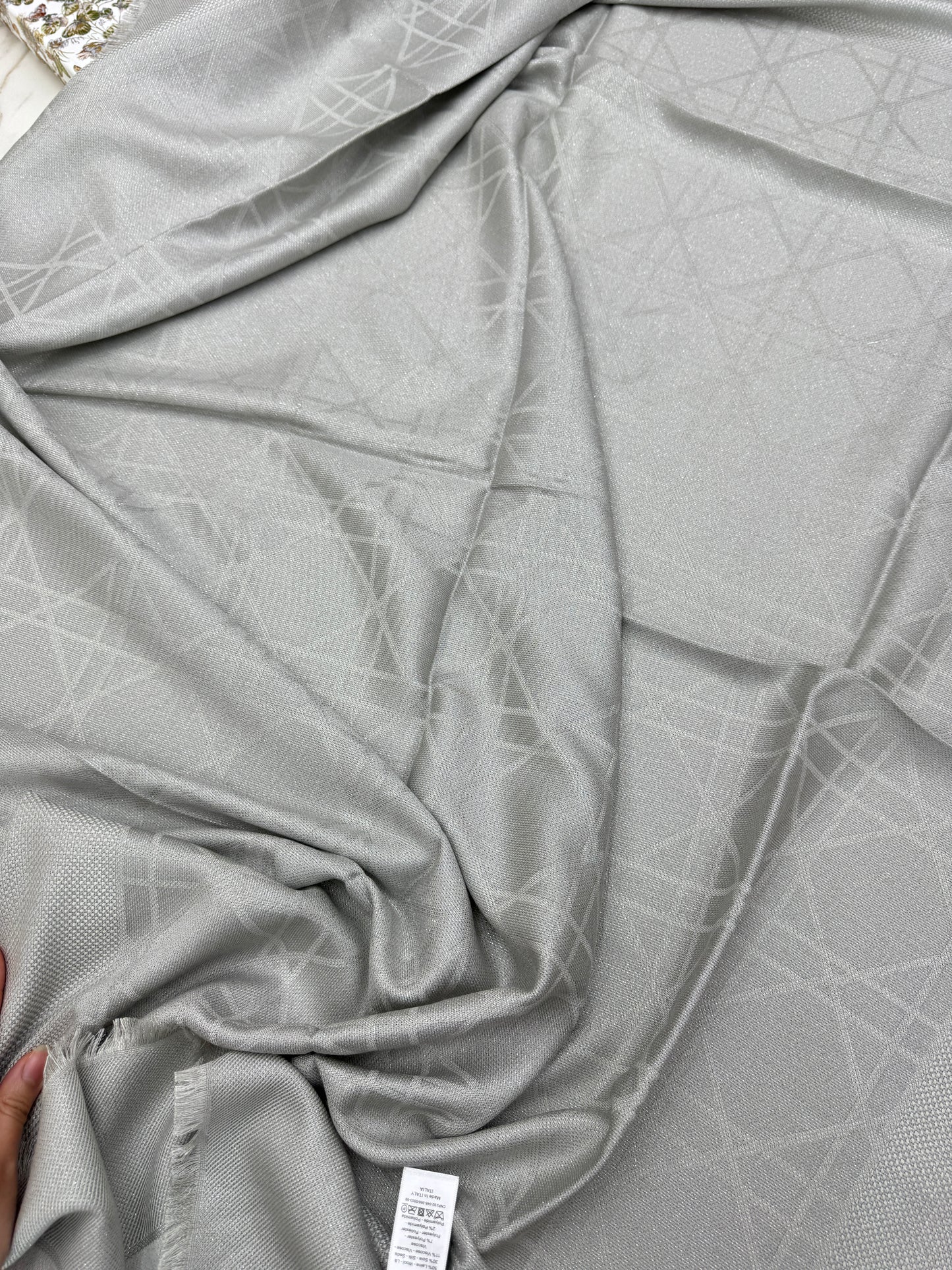 DIOR Cannage 140cm Scarf 銀色
