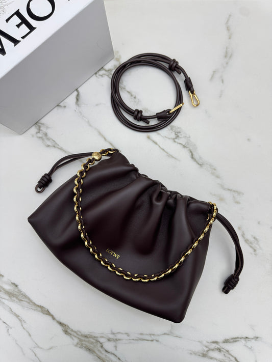 LOEWE Flamenco Purse Medium Dark Chestnut