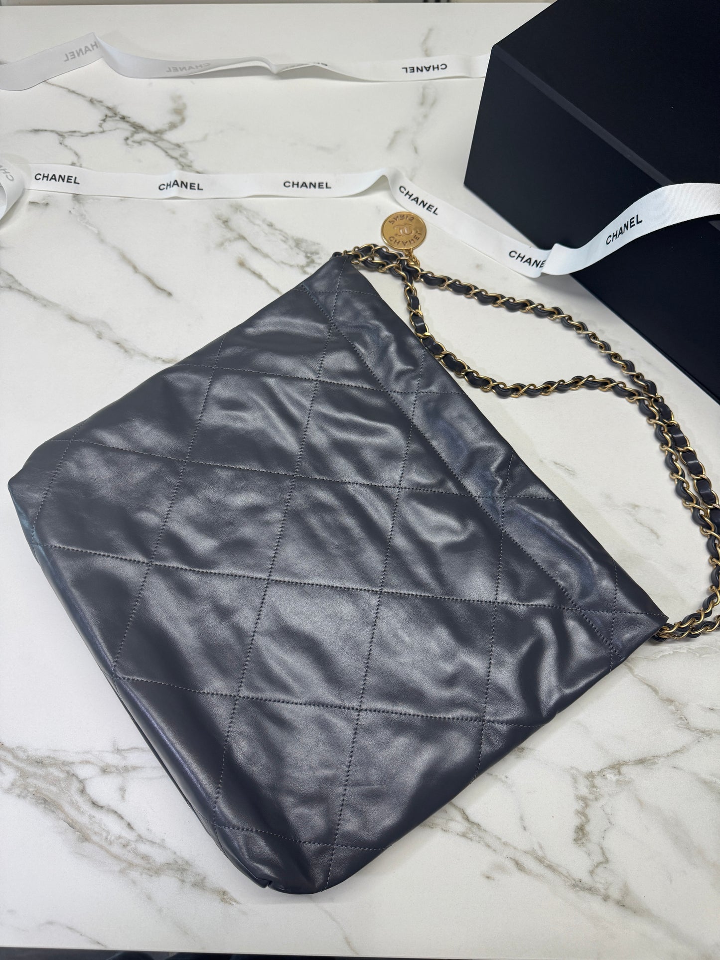 CHANEL 22Bag 小號 深灰色