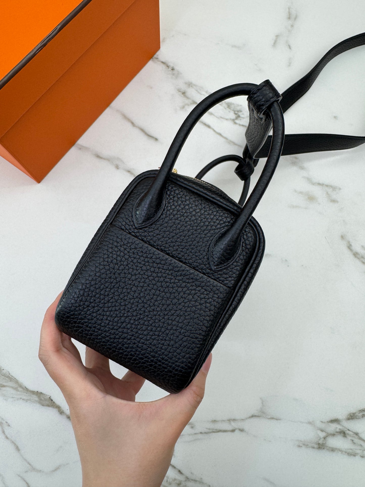 HERMES Mini Lindy I 黑色 Noir GHW