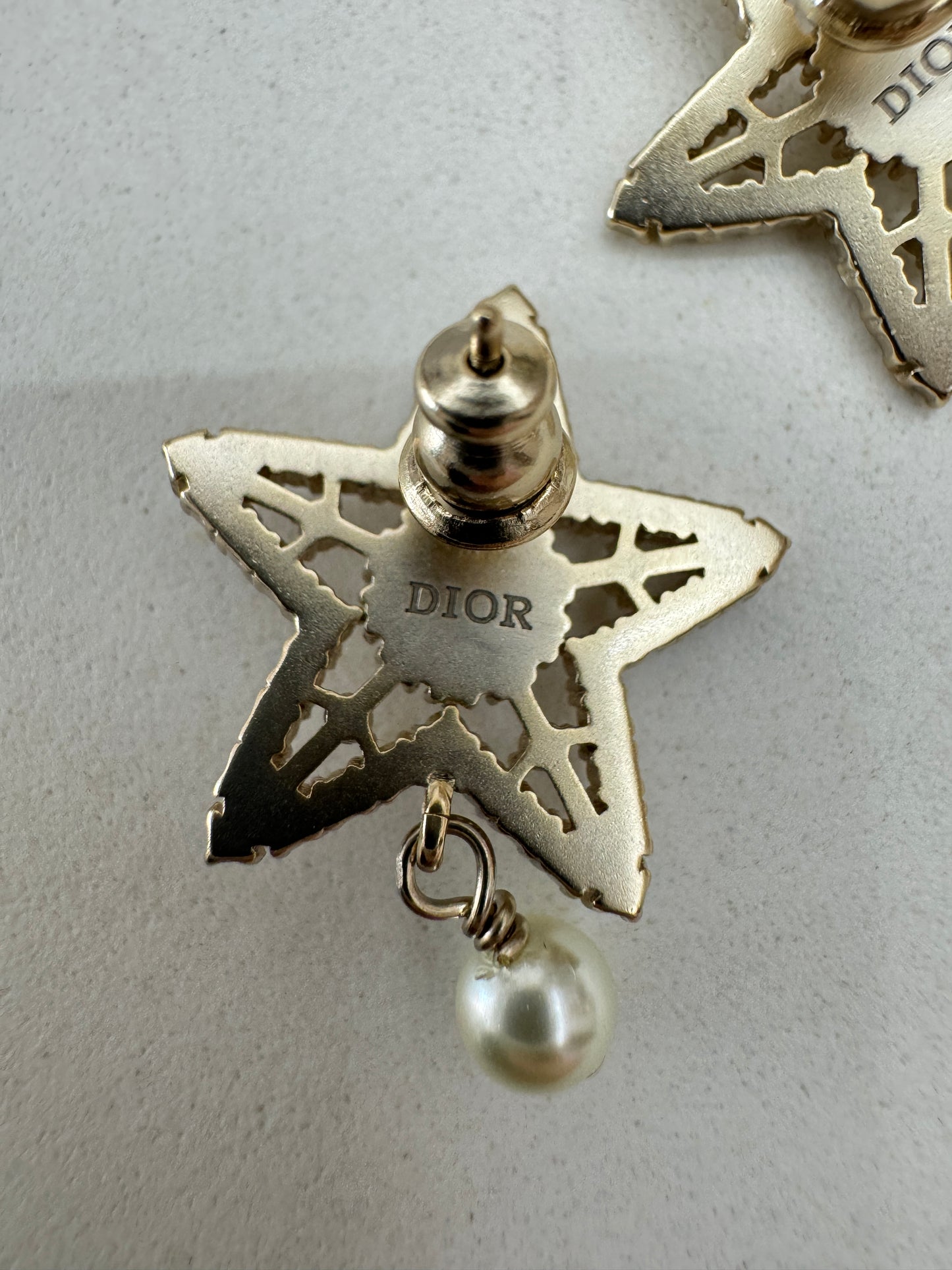 DIOR Nuit Etoilee 淡金色耳環