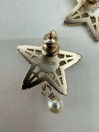 DIOR Nuit Etoilee 淡金色耳環