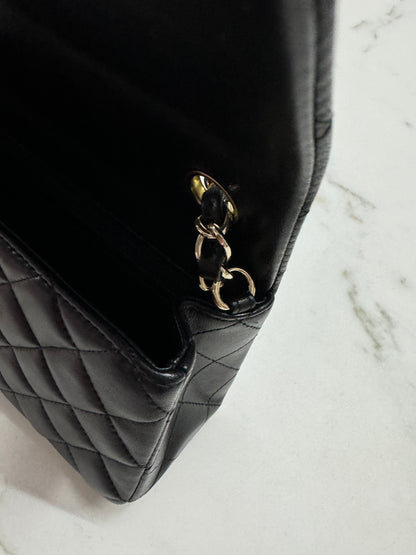 CHANEL CF20 羊皮 黑色淡金扣