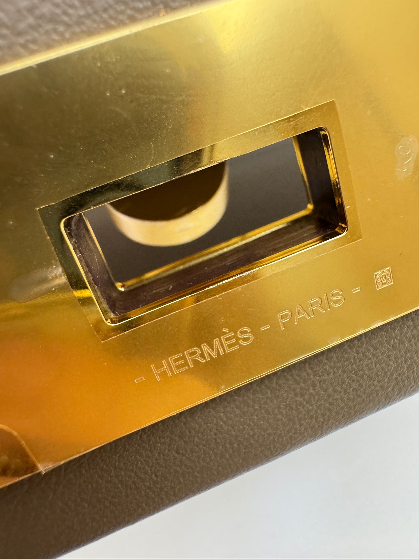 HERMES Mini 2424 大象灰金扣 Evercolor Etoupe GHW