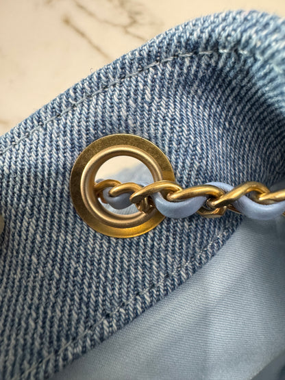 CHANEL 25 Bag 淺藍牛仔Small