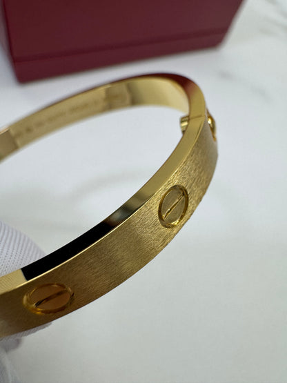 CARTIER Love Bracelet Brushed Gold Color
