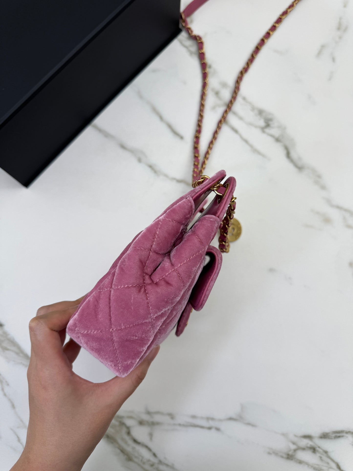 CHANEL 天貓精靈 乾燥玫瑰粉絲絨