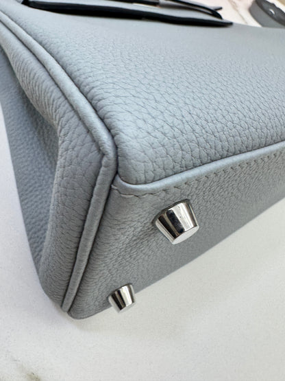 HERMES Kelly 25 Togo內縫 木偶灰銀扣 Gris Pantin PHW