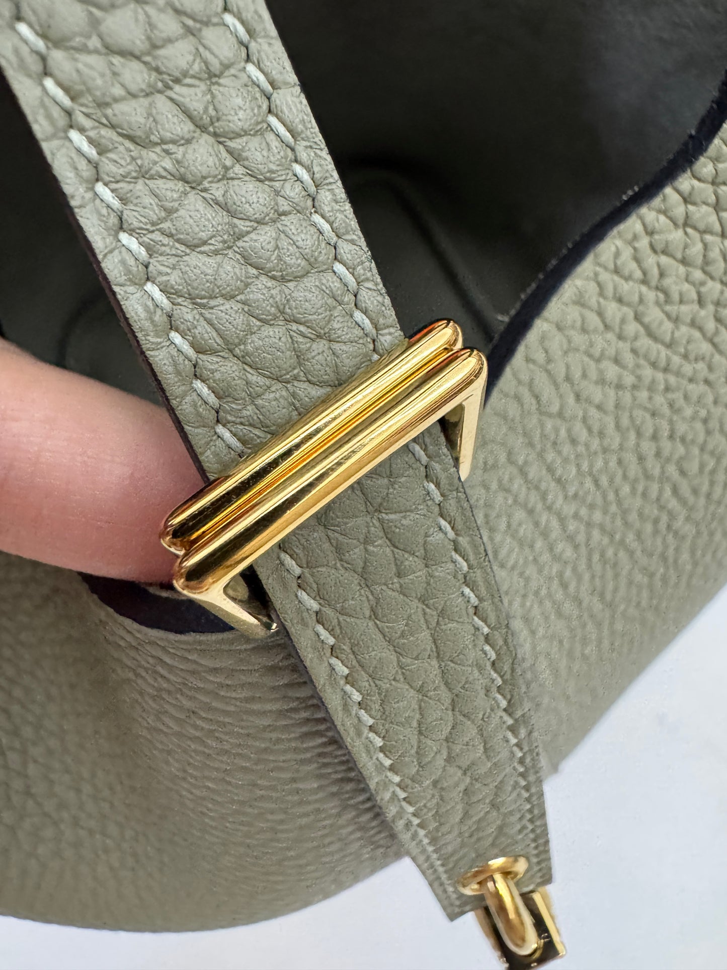 HERMES Picotin Lock 18 鼠尾草綠金扣 Q1 Sauge GHW￼